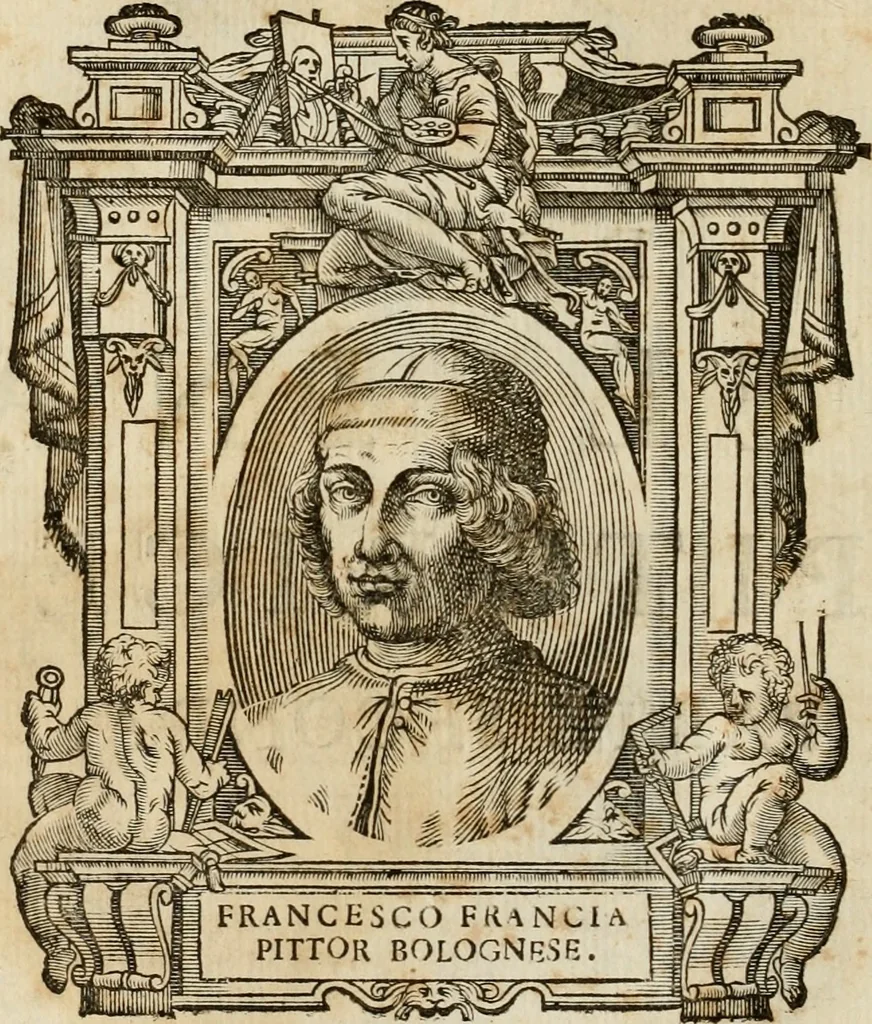 An illustration from Felsina pittrice : vite de pittori bolognesi, 1678, leaf 59