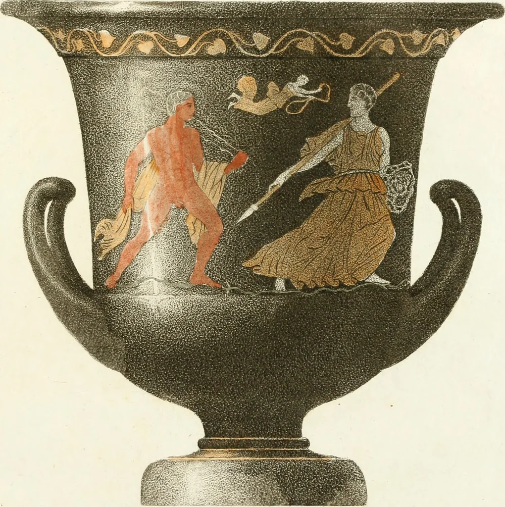 An illustration from Pitture di vasi fittili, esibite dal cav. F. Inghirami per servire di studio alla mitologia ed all storia degli antichi popoli, 1838, leaf 160