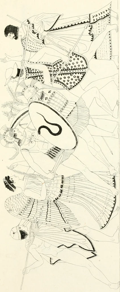 An illustration from Pitture di vasi fittili, esibite dal cav. F. Inghirami per servire di studio alla mitologia ed all storia degli antichi popoli, 1838, leaf 176
