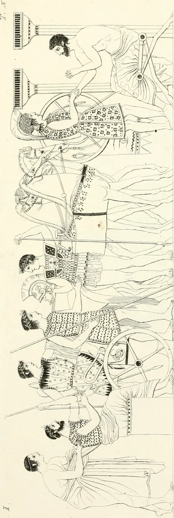 An illustration from Pitture di vasi fittili, esibite dal cav. F. Inghirami per servire di studio alla mitologia ed all storia degli antichi popoli, 1838, leaf 178