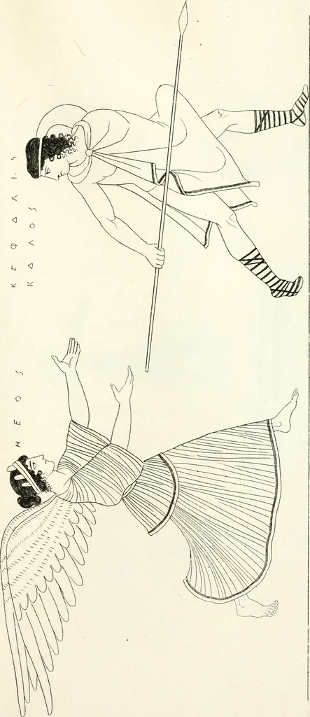 An illustration from Pitture di vasi fittili, esibite dal cav. F. Inghirami per servire di studio alla mitologia ed all storia degli antichi popoli, 1838, leaf 194