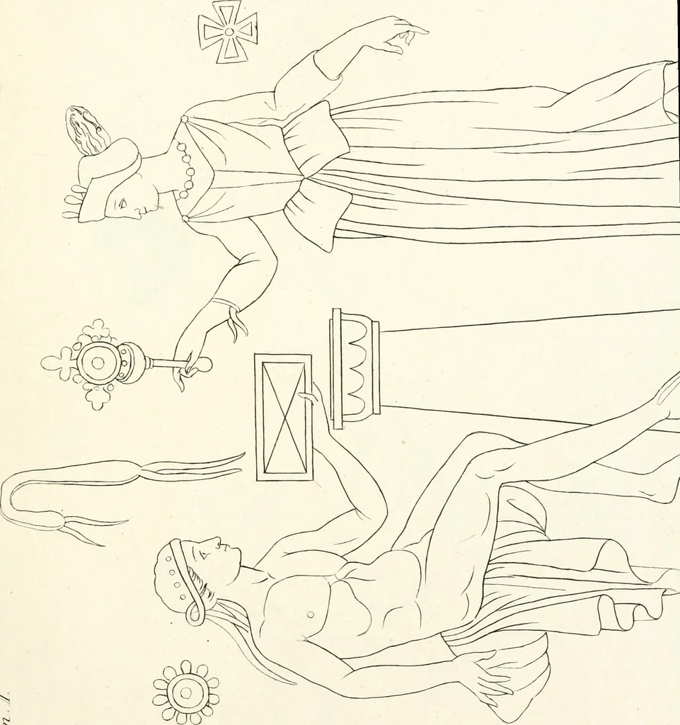 An illustration from Pitture di vasi fittili, esibite dal cav. F. Inghirami per servire di studio alla mitologia ed all storia degli antichi popoli, 1838, leaf 198