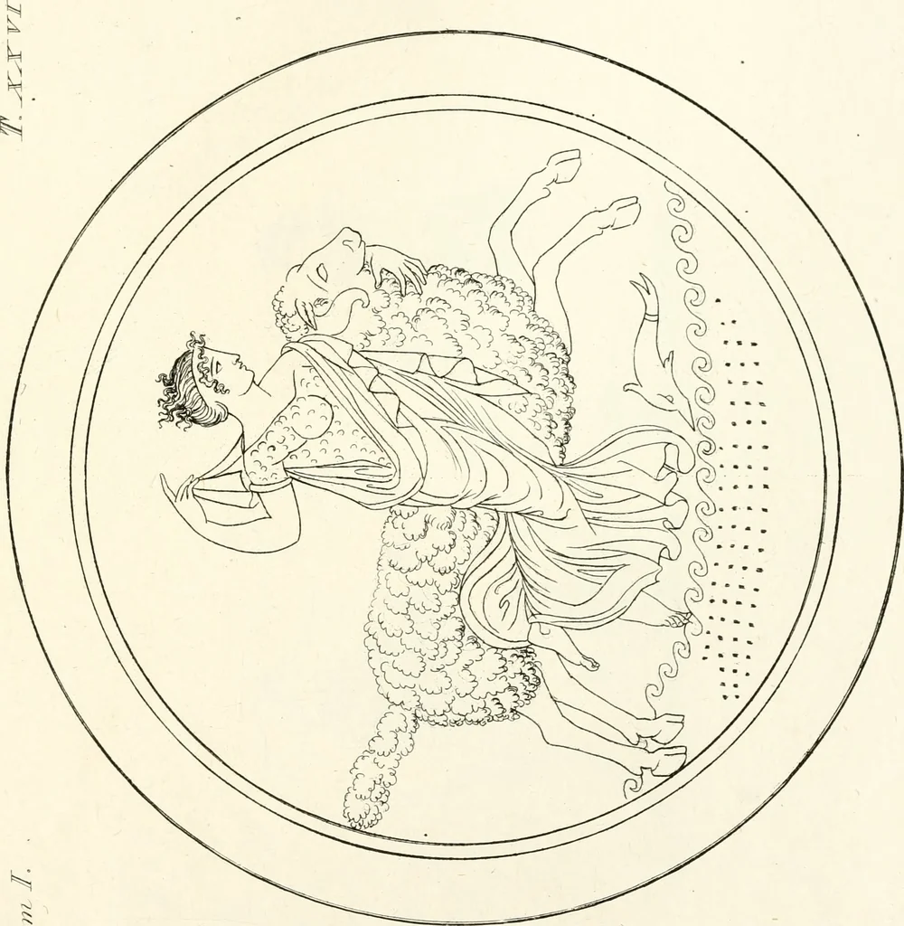 An illustration from Pitture di vasi fittili, esibite dal cav. F. Inghirami per servire di studio alla mitologia ed all storia degli antichi popoli, 1838, leaf 206