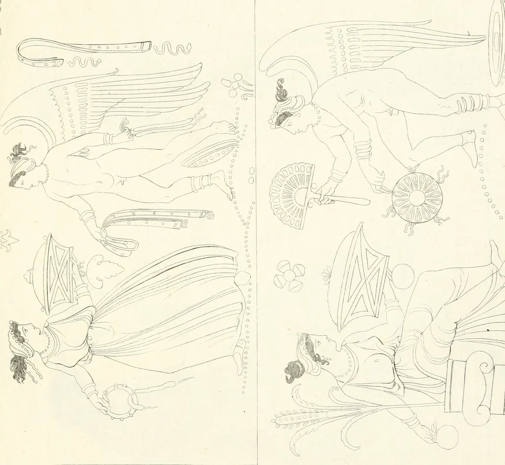 An illustration from Pitture di vasi fittili, esibite dal cav. F. Inghirami per servire di studio alla mitologia ed all storia degli antichi popoli, 1838, leaf 218