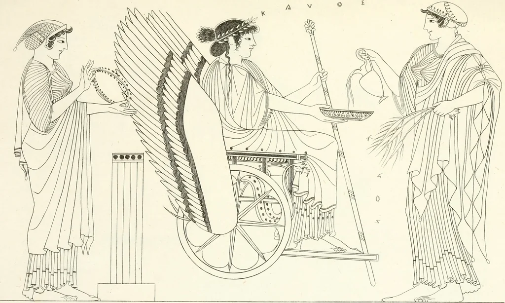 An illustration from Pitture di vasi fittili, esibite dal cav. F. Inghirami per servire di studio alla mitologia ed all storia degli antichi popoli, 1838, leaf 222