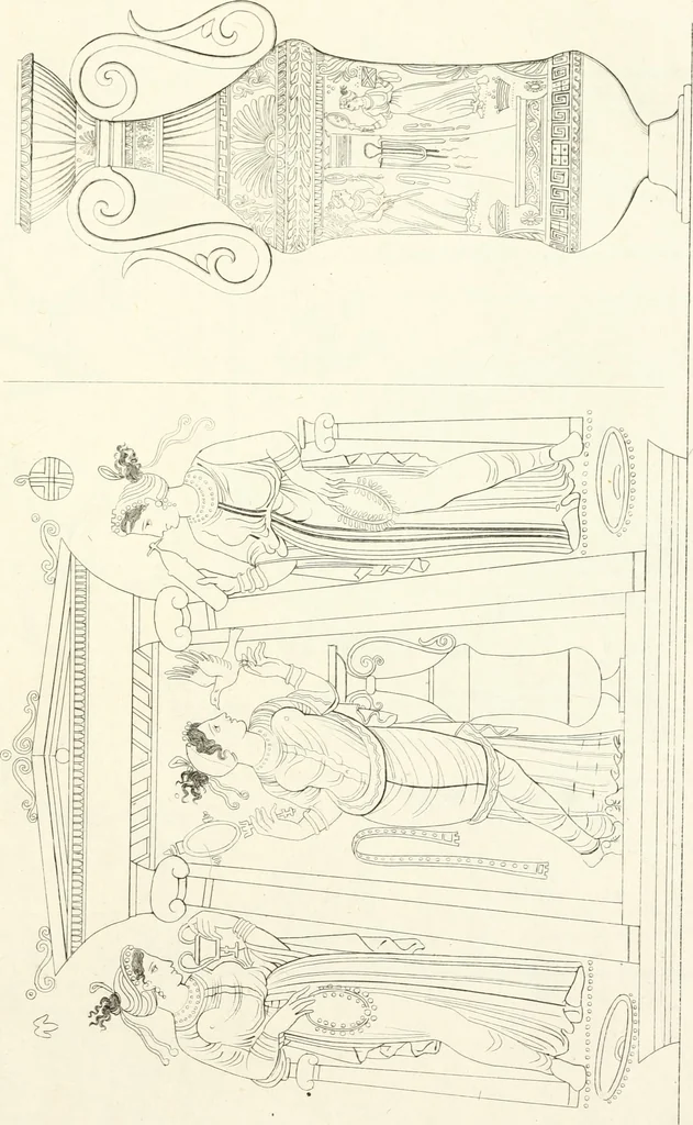 An illustration from Pitture di vasi fittili, esibite dal cav. F. Inghirami per servire di studio alla mitologia ed all storia degli antichi popoli, 1838, leaf 234