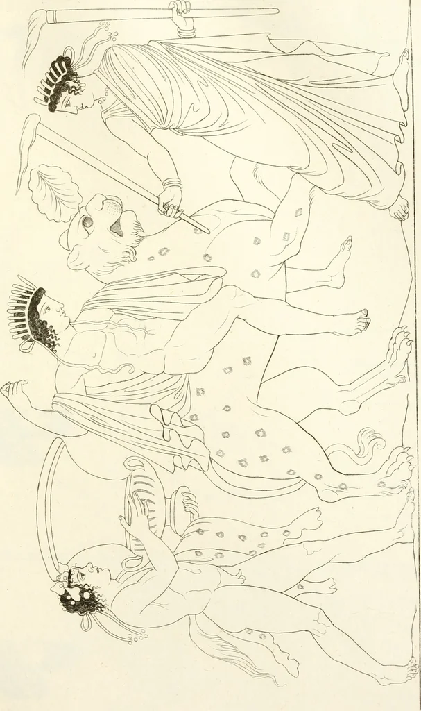 An illustration from Pitture di vasi fittili, esibite dal cav. F. Inghirami per servire di studio alla mitologia ed all storia degli antichi popoli, 1838, leaf 246