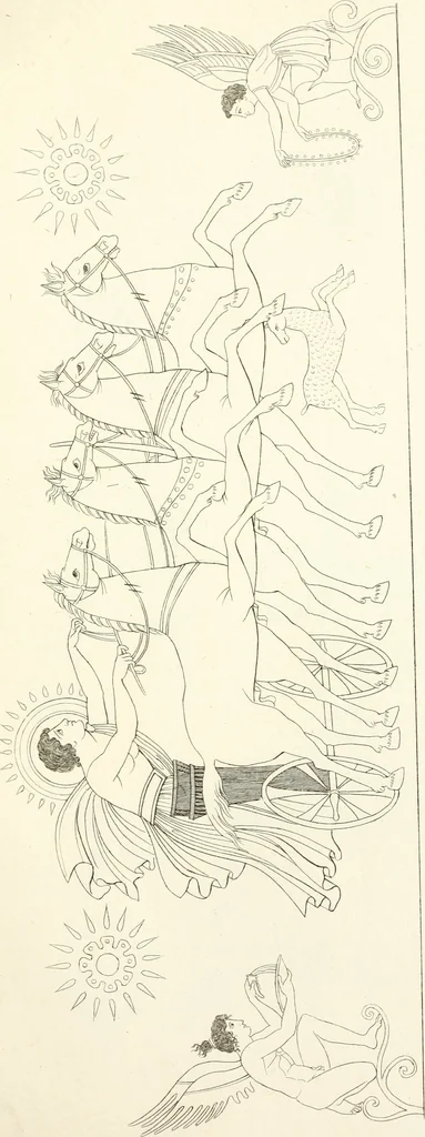 An illustration from Pitture di vasi fittili, esibite dal cav. F. Inghirami per servire di studio alla mitologia ed all storia degli antichi popoli, 1838, leaf 254