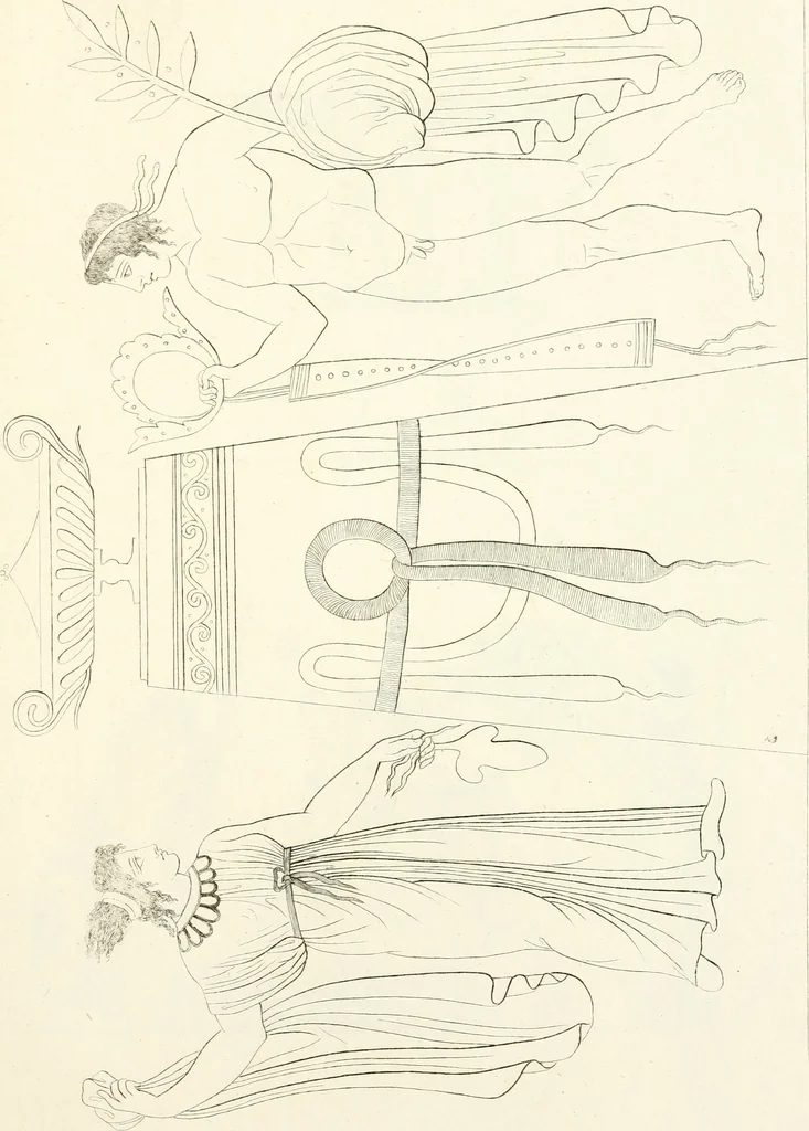 An illustration from Pitture di vasi fittili, esibite dal cav. F. Inghirami per servire di studio alla mitologia ed all storia degli antichi popoli, 1838, leaf 256