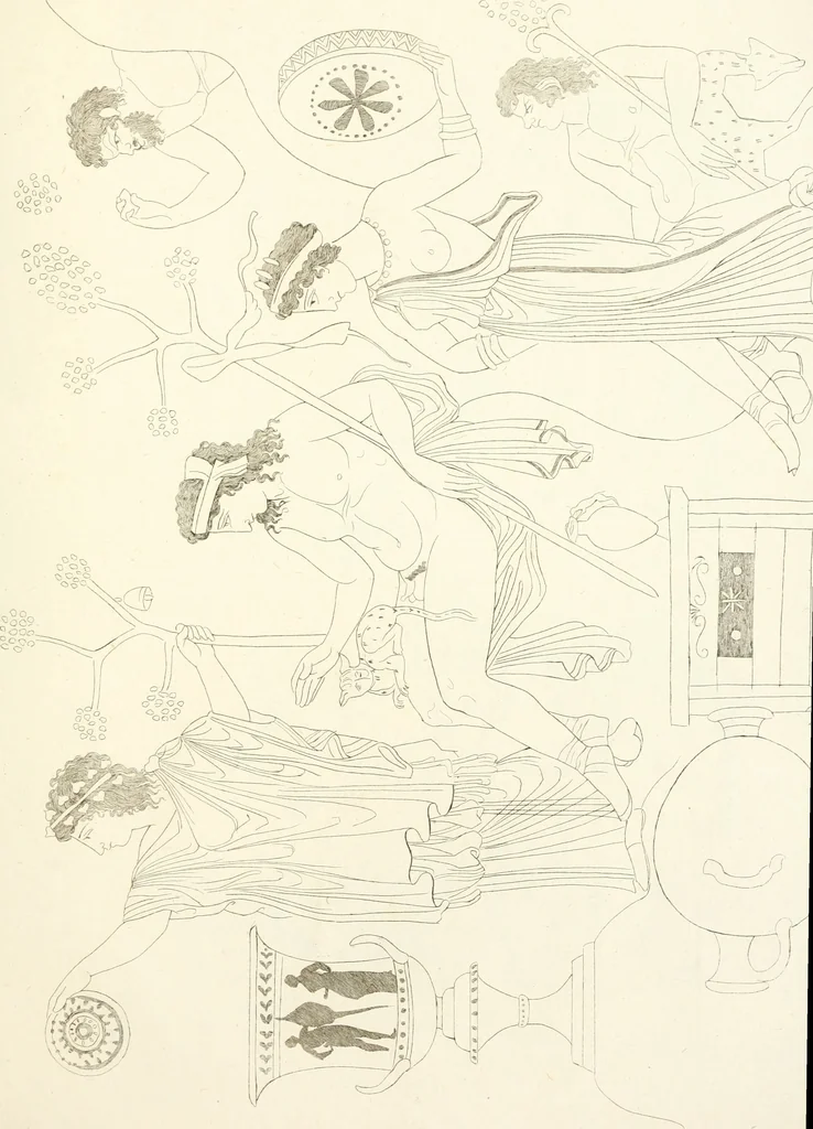 An illustration from Pitture di vasi fittili, esibite dal cav. F. Inghirami per servire di studio alla mitologia ed all storia degli antichi popoli, 1838, leaf 262