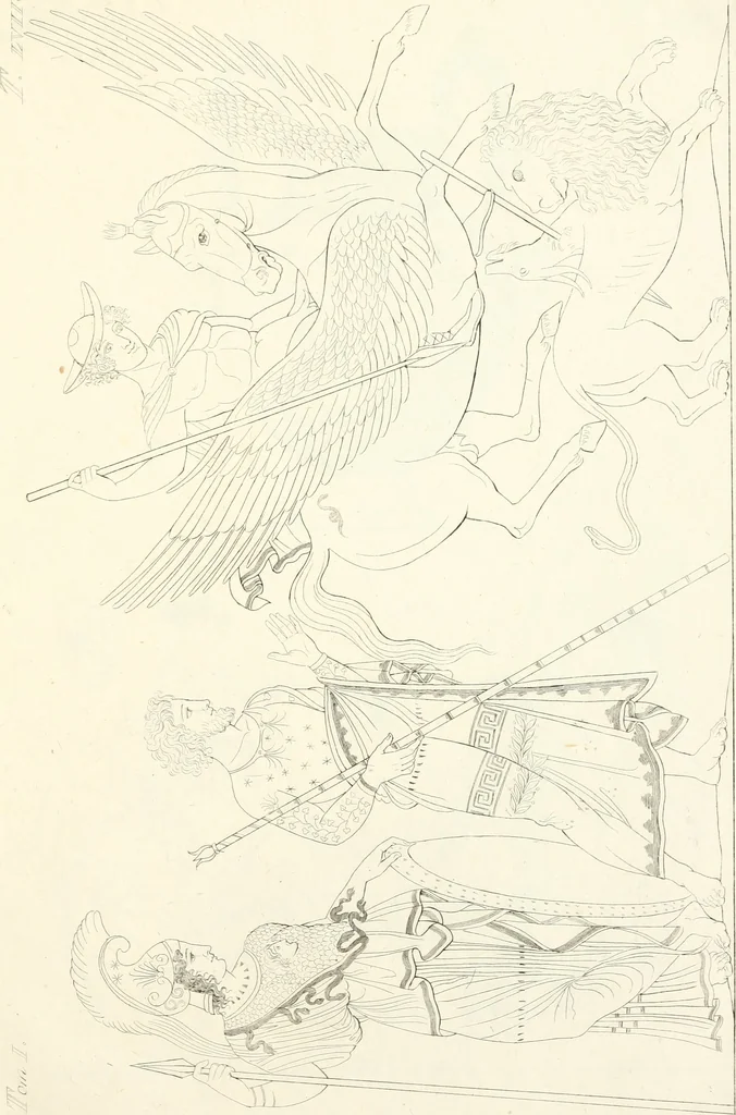 An illustration from Pitture di vasi fittili, esibite dal cav. F. Inghirami per servire di studio alla mitologia ed all storia degli antichi popoli, 1838, leaf 264