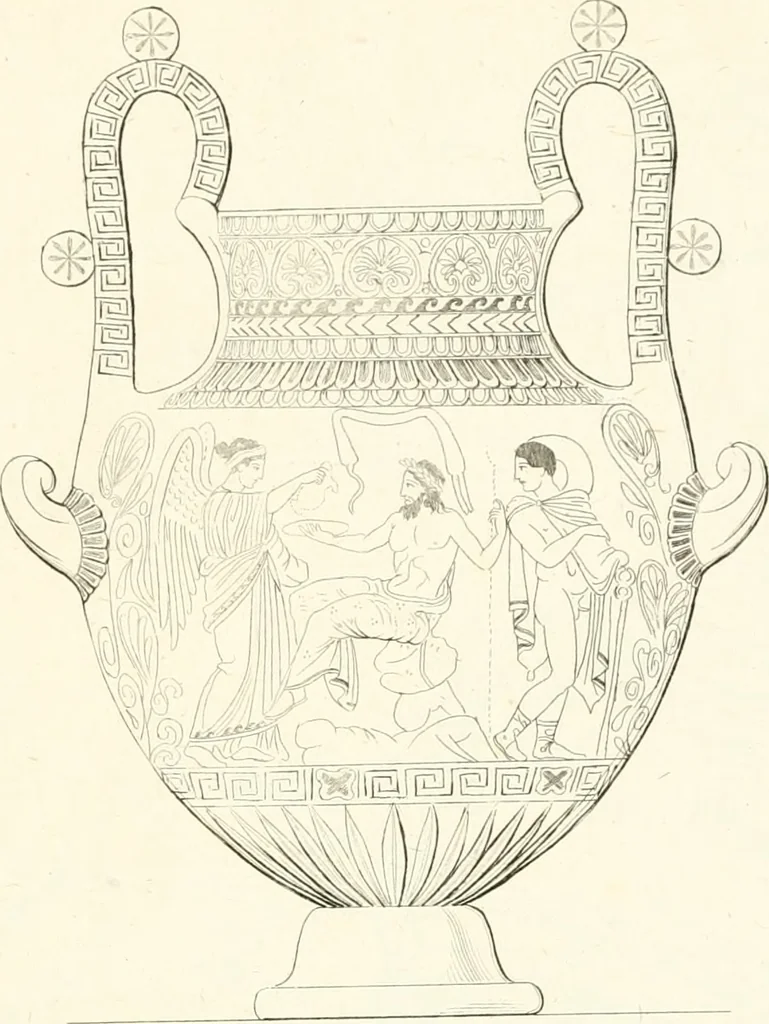 An illustration from Pitture di vasi fittili, esibite dal cav. F. Inghirami per servire di studio alla mitologia ed all storia degli antichi popoli, 1838, leaf 266