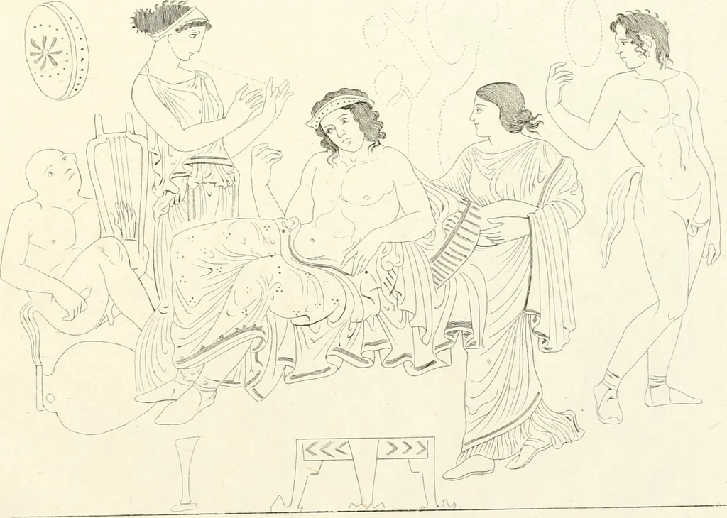 An illustration from Pitture di vasi fittili, esibite dal cav. F. Inghirami per servire di studio alla mitologia ed all storia degli antichi popoli, 1838, leaf 266