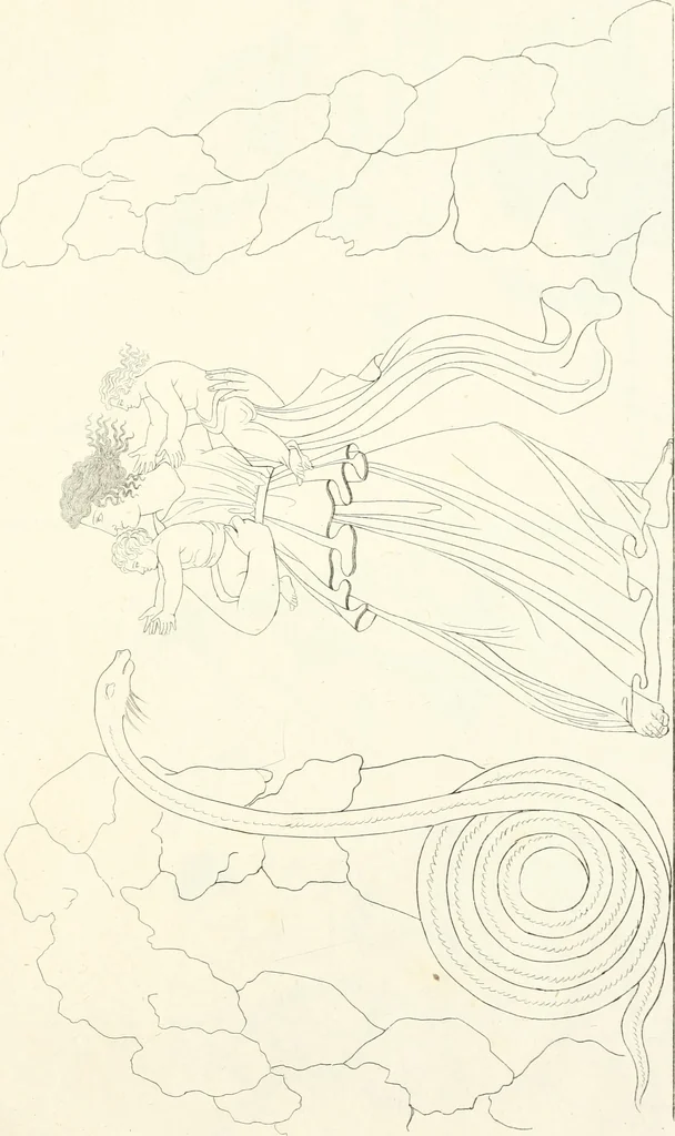 An illustration from Pitture di vasi fittili, esibite dal cav. F. Inghirami per servire di studio alla mitologia ed all storia degli antichi popoli, 1838, leaf 268