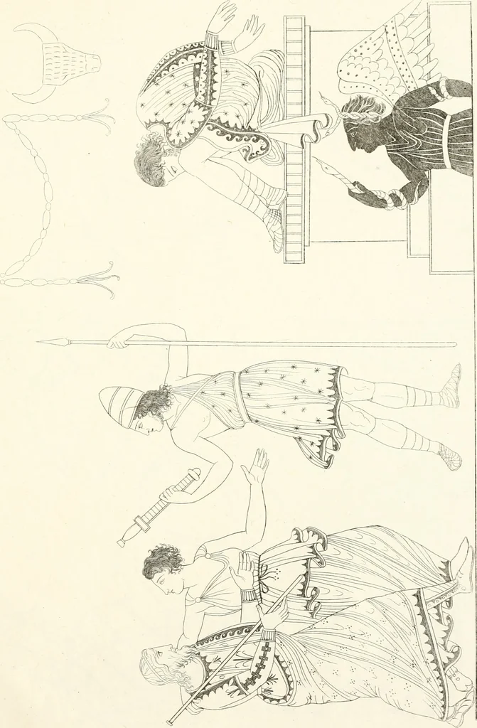 An illustration from Pitture di vasi fittili, esibite dal cav. F. Inghirami per servire di studio alla mitologia ed all storia degli antichi popoli, 1838, leaf 270