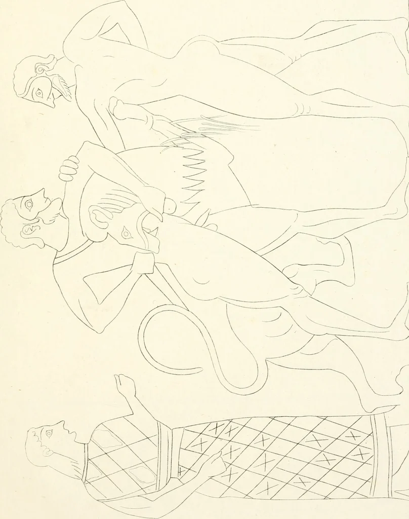 An illustration from Pitture di vasi fittili, esibite dal cav. F. Inghirami per servire di studio alla mitologia ed all storia degli antichi popoli, 1838, leaf 272