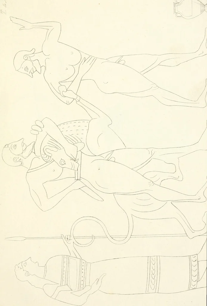 An illustration from Pitture di vasi fittili, esibite dal cav. F. Inghirami per servire di studio alla mitologia ed all storia degli antichi popoli, 1838, leaf 274
