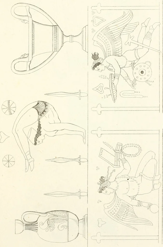 An illustration from Pitture di vasi fittili, esibite dal cav. F. Inghirami per servire di studio alla mitologia ed all storia degli antichi popoli, 1838, leaf 282