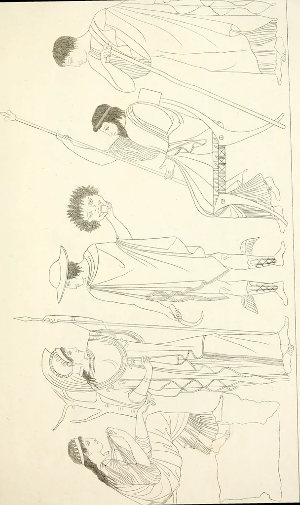 An illustration from Pitture di vasi fittili, esibite dal cav. F. Inghirami per servire di studio alla mitologia ed all storia degli antichi popoli, 1838, leaf 290