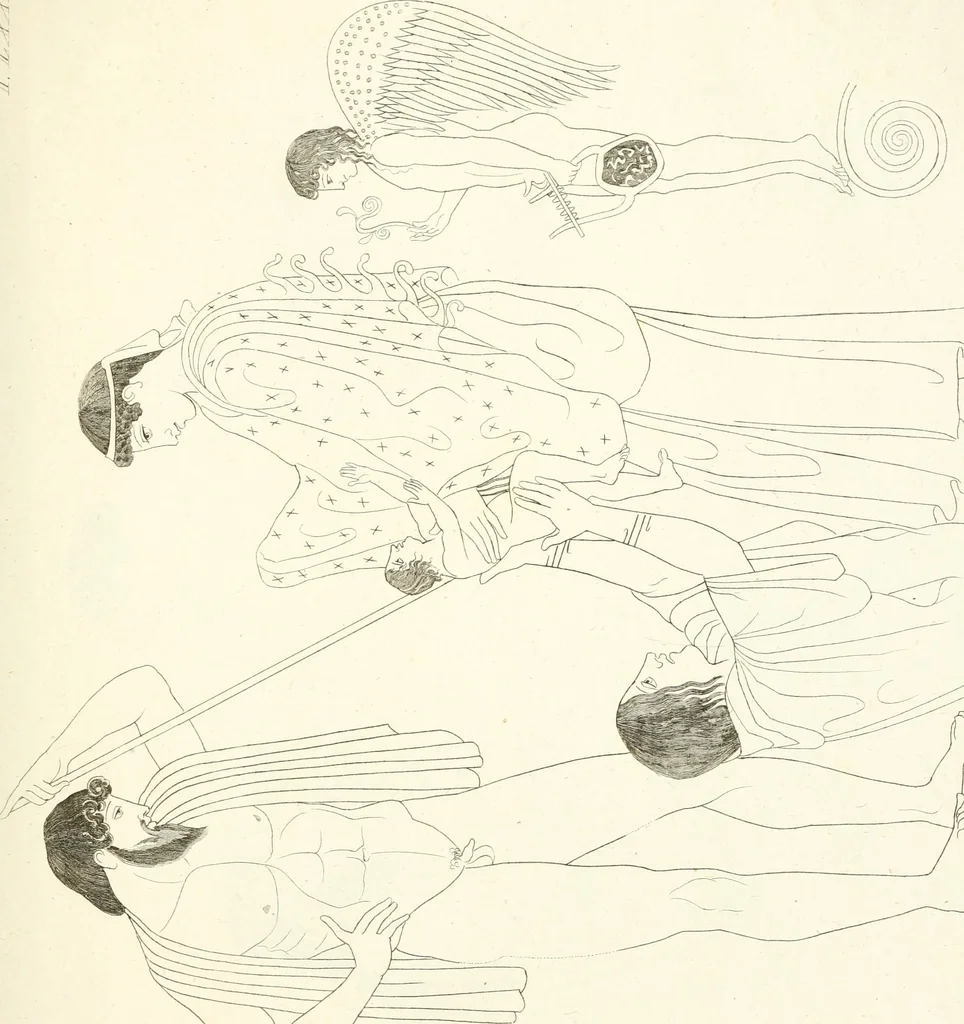 An illustration from Pitture di vasi fittili, esibite dal cav. F. Inghirami per servire di studio alla mitologia ed all storia degli antichi popoli, 1838, leaf 296