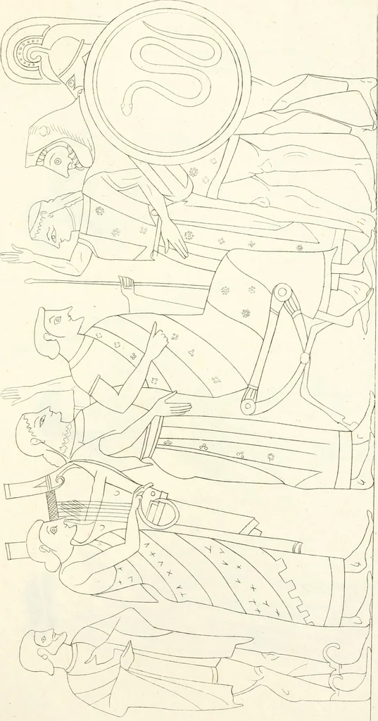 An illustration from Pitture di vasi fittili, esibite dal cav. F. Inghirami per servire di studio alla mitologia ed all storia degli antichi popoli, 1838, leaf 302