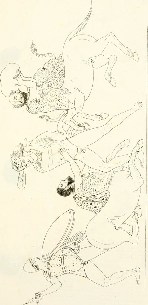 An illustration from Pitture di vasi fittili, esibite dal cav. F. Inghirami per servire di studio alla mitologia ed all storia degli antichi popoli, 1838, leaf 308
