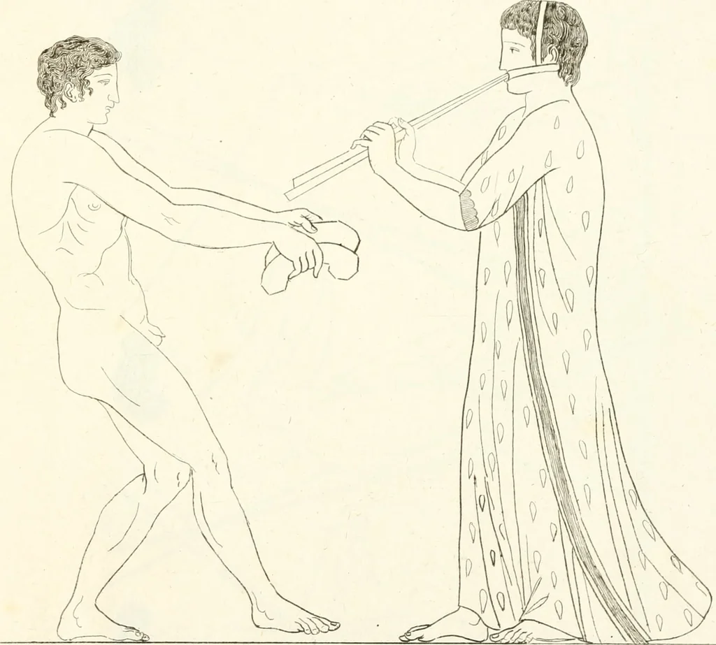 An illustration from Pitture di vasi fittili, esibite dal cav. F. Inghirami per servire di studio alla mitologia ed all storia degli antichi popoli, 1838, leaf 316