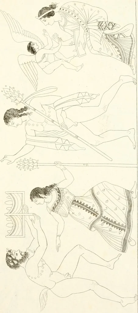 An illustration from Pitture di vasi fittili, esibite dal cav. F. Inghirami per servire di studio alla mitologia ed all storia degli antichi popoli, 1838, leaf 326