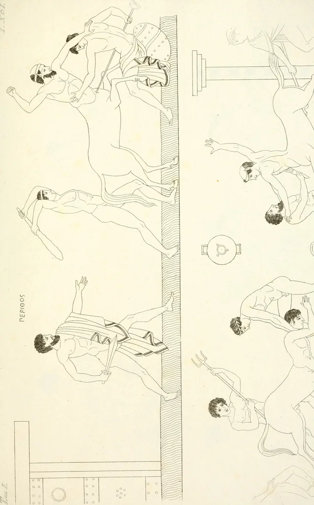 An illustration from Pitture di vasi fittili, esibite dal cav. F. Inghirami per servire di studio alla mitologia ed all storia degli antichi popoli, 1838, leaf 332