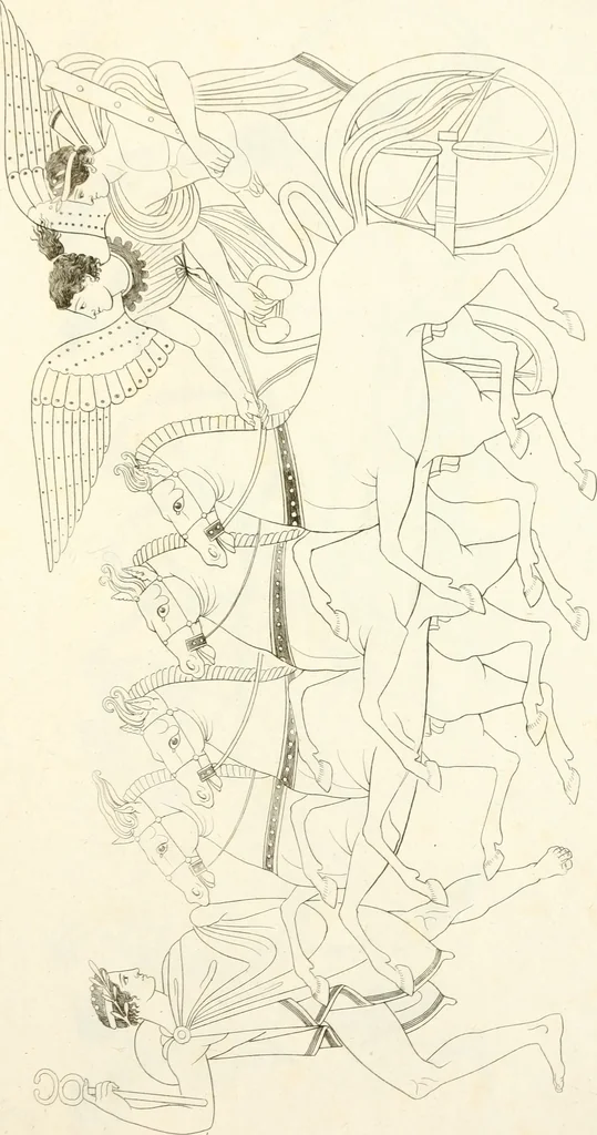 An illustration from Pitture di vasi fittili, esibite dal cav. F. Inghirami per servire di studio alla mitologia ed all storia degli antichi popoli, 1838, leaf 340