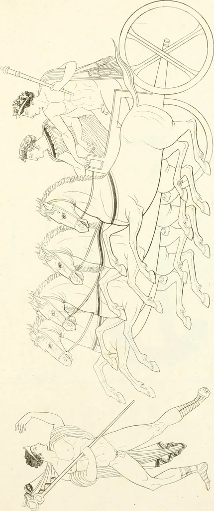 An illustration from Pitture di vasi fittili, esibite dal cav. F. Inghirami per servire di studio alla mitologia ed all storia degli antichi popoli, 1838, leaf 342