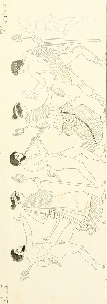 An illustration from Pitture di vasi fittili, esibite dal cav. F. Inghirami per servire di studio alla mitologia ed all storia degli antichi popoli, 1838, leaf 348