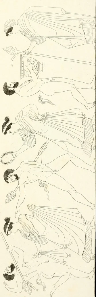 An illustration from Pitture di vasi fittili, esibite dal cav. F. Inghirami per servire di studio alla mitologia ed all storia degli antichi popoli, 1838, leaf 348