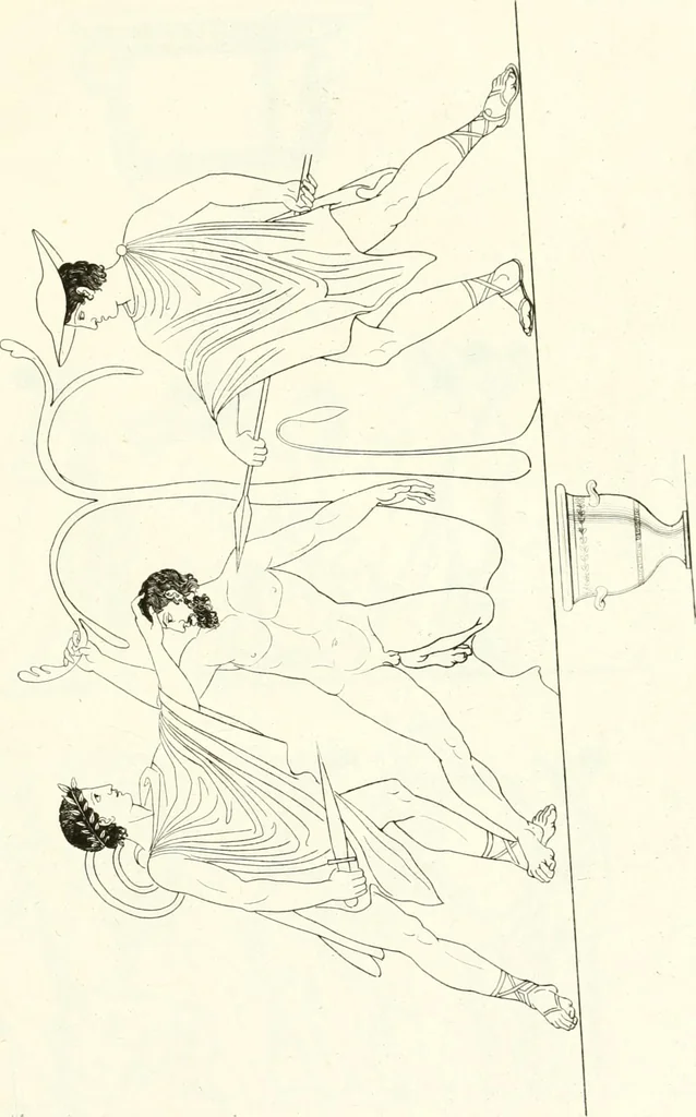 An illustration from Pitture di vasi fittili, esibite dal cav. F. Inghirami per servire di studio alla mitologia ed all storia degli antichi popoli, 1838, leaf 164