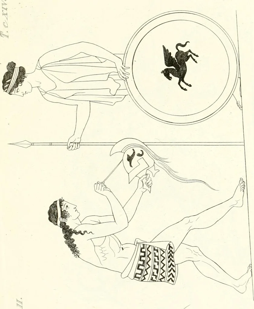 An illustration from Pitture di vasi fittili, esibite dal cav. F. Inghirami per servire di studio alla mitologia ed all storia degli antichi popoli, 1838, leaf 170