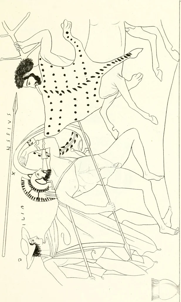 An illustration from Pitture di vasi fittili, esibite dal cav. F. Inghirami per servire di studio alla mitologia ed all storia degli antichi popoli, 1838, leaf 174