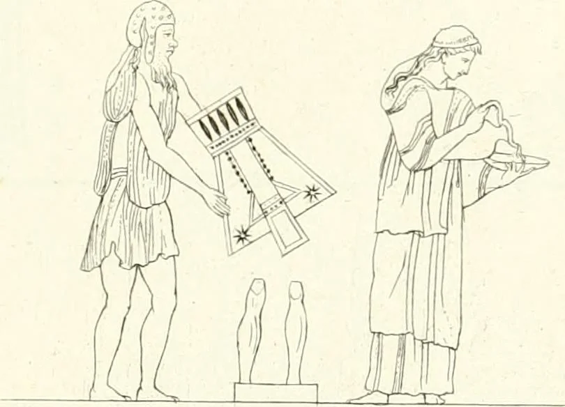 An illustration from Pitture di vasi fittili, esibite dal cav. F. Inghirami per servire di studio alla mitologia ed all storia degli antichi popoli, 1838, leaf 176