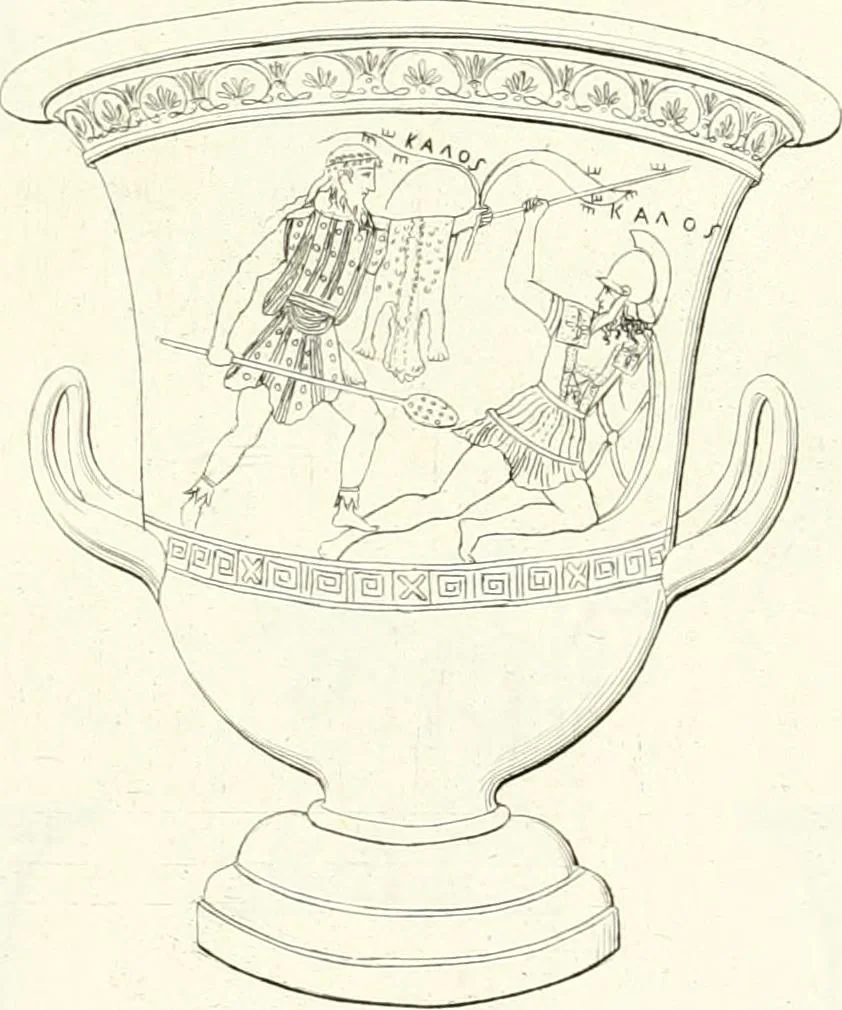 An illustration from Pitture di vasi fittili, esibite dal cav. F. Inghirami per servire di studio alla mitologia ed all storia degli antichi popoli, 1838, leaf 176