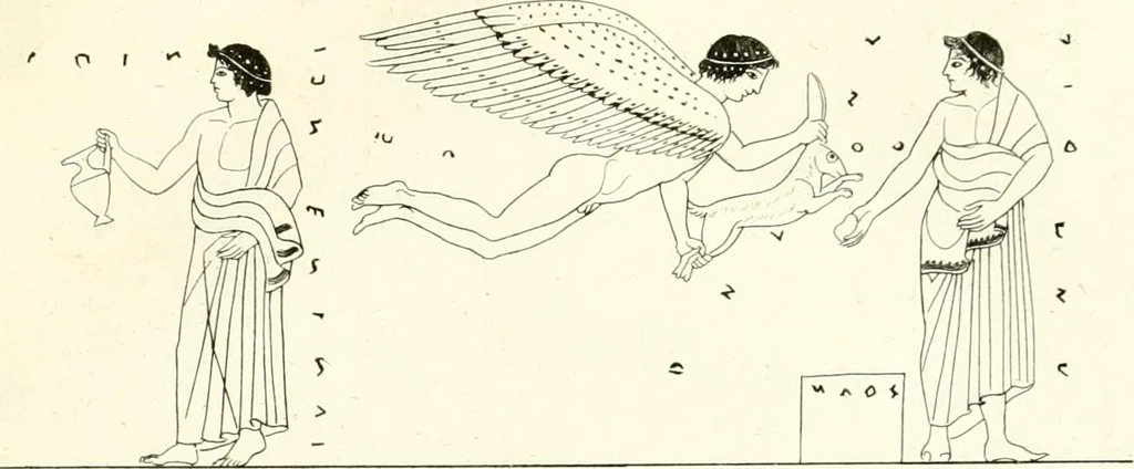 An illustration from Pitture di vasi fittili, esibite dal cav. F. Inghirami per servire di studio alla mitologia ed all storia degli antichi popoli, 1838, leaf 178