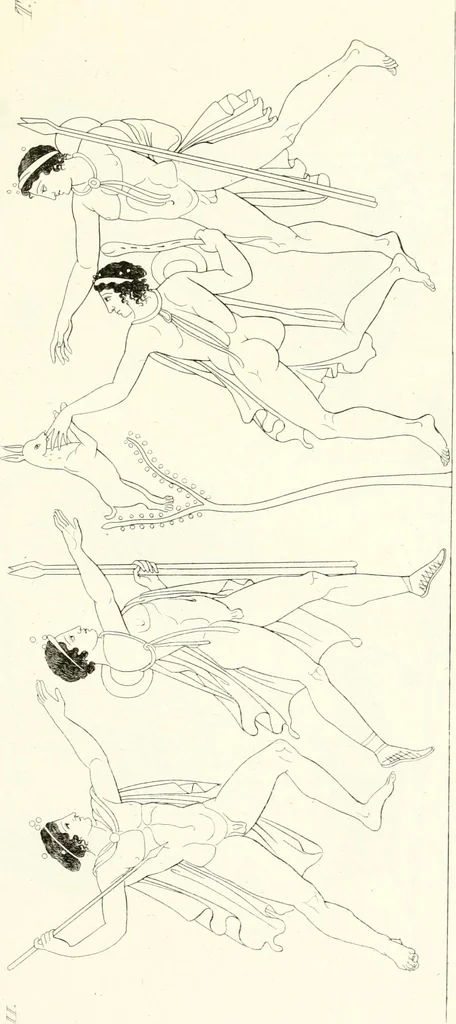 An illustration from Pitture di vasi fittili, esibite dal cav. F. Inghirami per servire di studio alla mitologia ed all storia degli antichi popoli, 1838, leaf 182