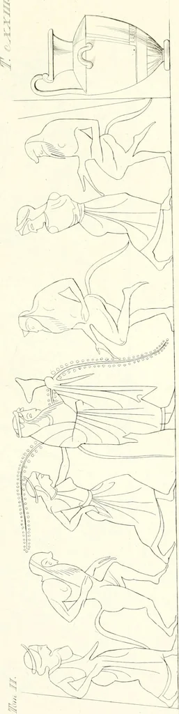 An illustration from Pitture di vasi fittili, esibite dal cav. F. Inghirami per servire di studio alla mitologia ed all storia degli antichi popoli, 1838, leaf 188