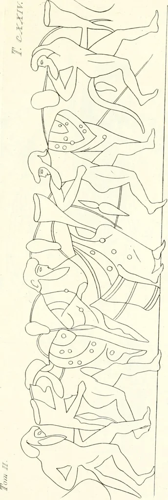 An illustration from Pitture di vasi fittili, esibite dal cav. F. Inghirami per servire di studio alla mitologia ed all storia degli antichi popoli, 1838, leaf 190