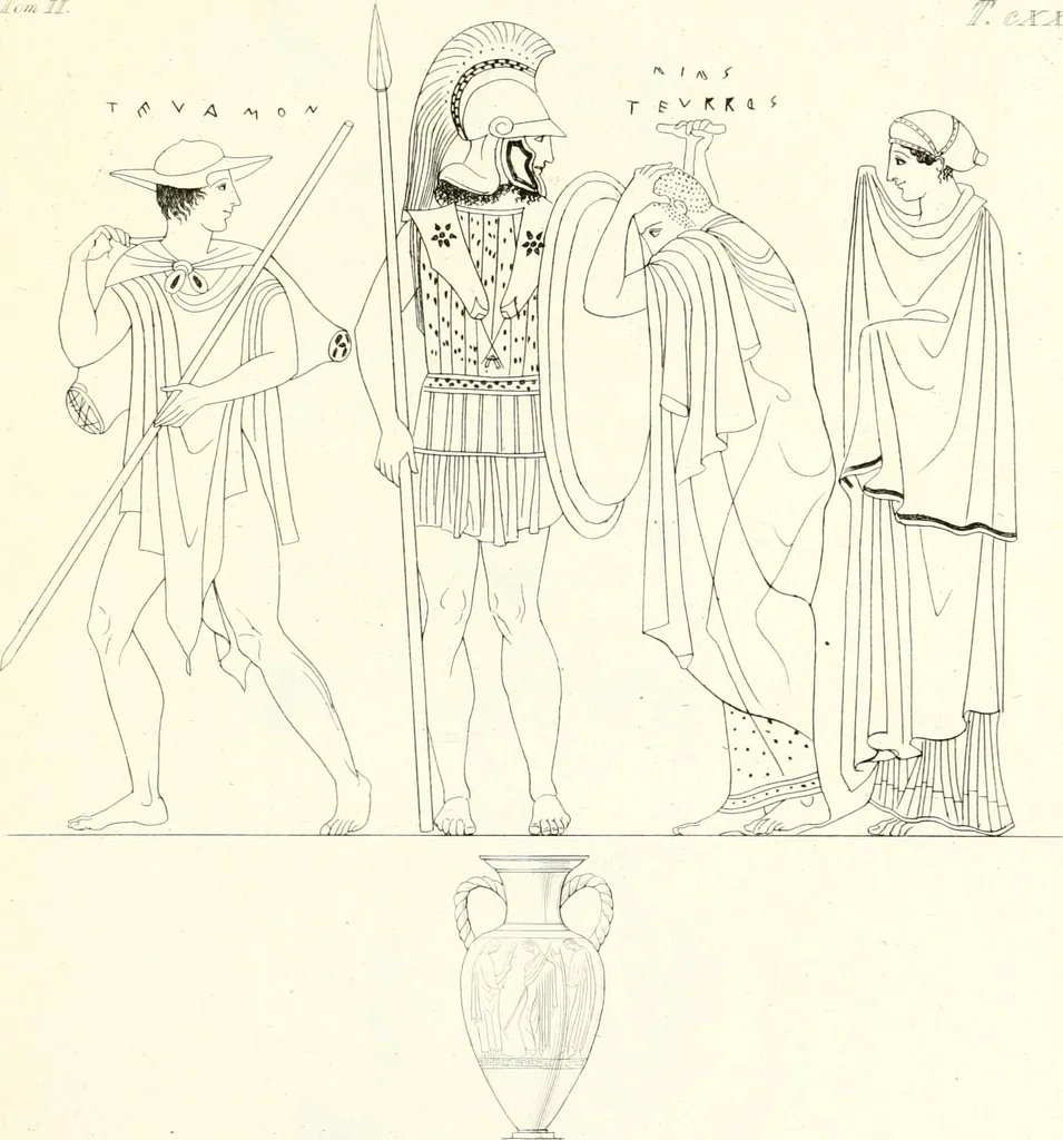 An illustration from Pitture di vasi fittili, esibite dal cav. F. Inghirami per servire di studio alla mitologia ed all storia degli antichi popoli, 1838, leaf 192