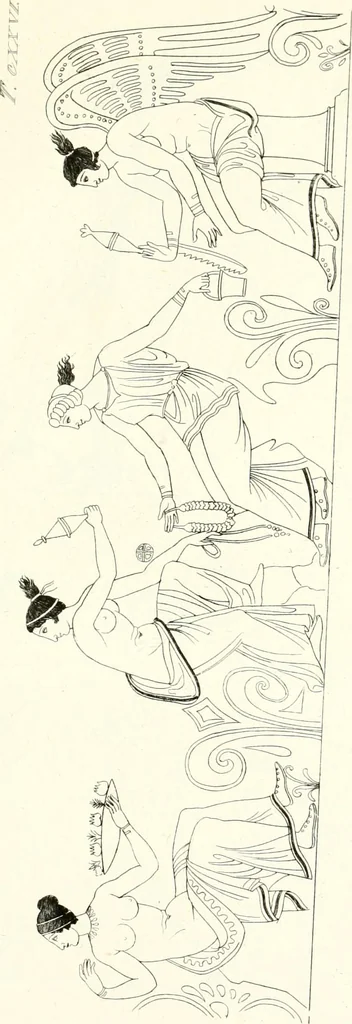 An illustration from Pitture di vasi fittili, esibite dal cav. F. Inghirami per servire di studio alla mitologia ed all storia degli antichi popoli, 1838, leaf 194