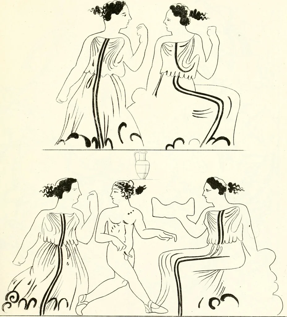 An illustration from Pitture di vasi fittili, esibite dal cav. F. Inghirami per servire di studio alla mitologia ed all storia degli antichi popoli, 1838, leaf 196