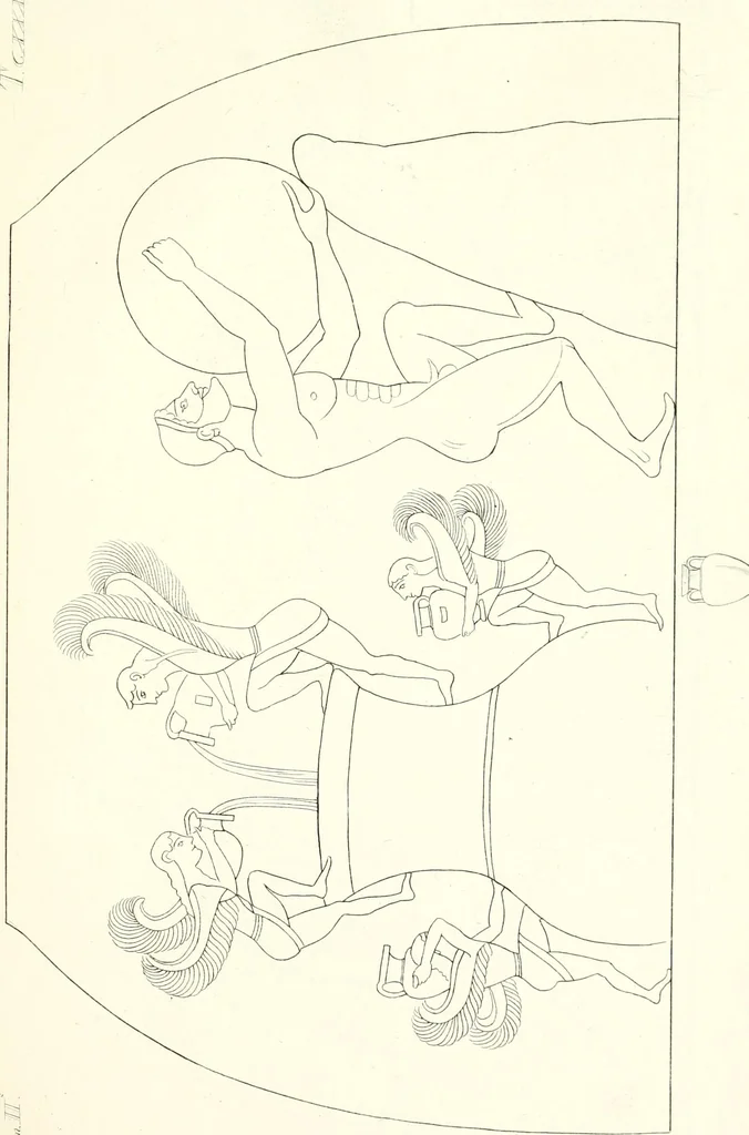 An illustration from Pitture di vasi fittili, esibite dal cav. F. Inghirami per servire di studio alla mitologia ed all storia degli antichi popoli, 1838, leaf 212
