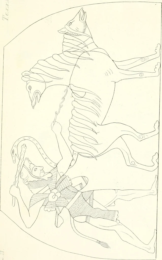 An illustration from Pitture di vasi fittili, esibite dal cav. F. Inghirami per servire di studio alla mitologia ed all storia degli antichi popoli, 1838, leaf 214