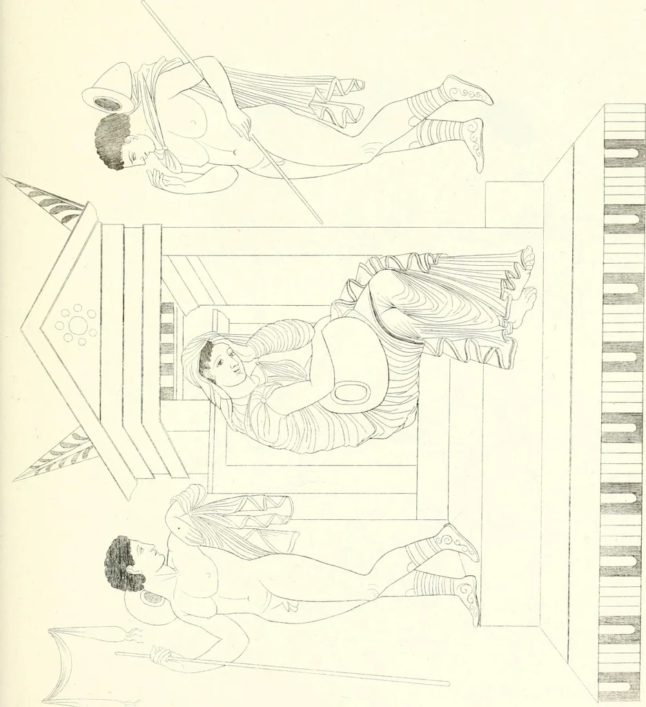An illustration from Pitture di vasi fittili, esibite dal cav. F. Inghirami per servire di studio alla mitologia ed all storia degli antichi popoli, 1838, leaf 220