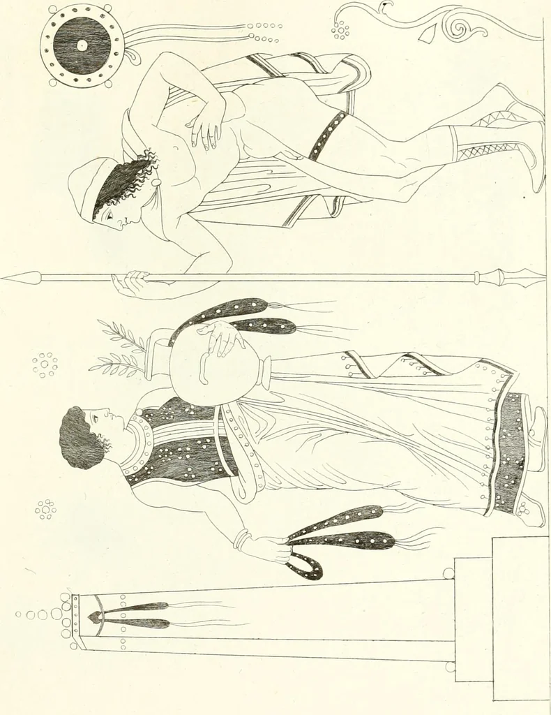 An illustration from Pitture di vasi fittili, esibite dal cav. F. Inghirami per servire di studio alla mitologia ed all storia degli antichi popoli, 1838, leaf 224