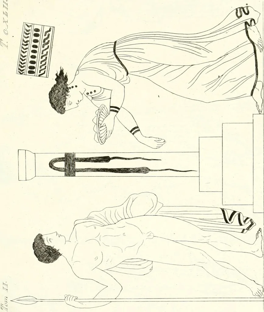 An illustration from Pitture di vasi fittili, esibite dal cav. F. Inghirami per servire di studio alla mitologia ed all storia degli antichi popoli, 1838, leaf 226
